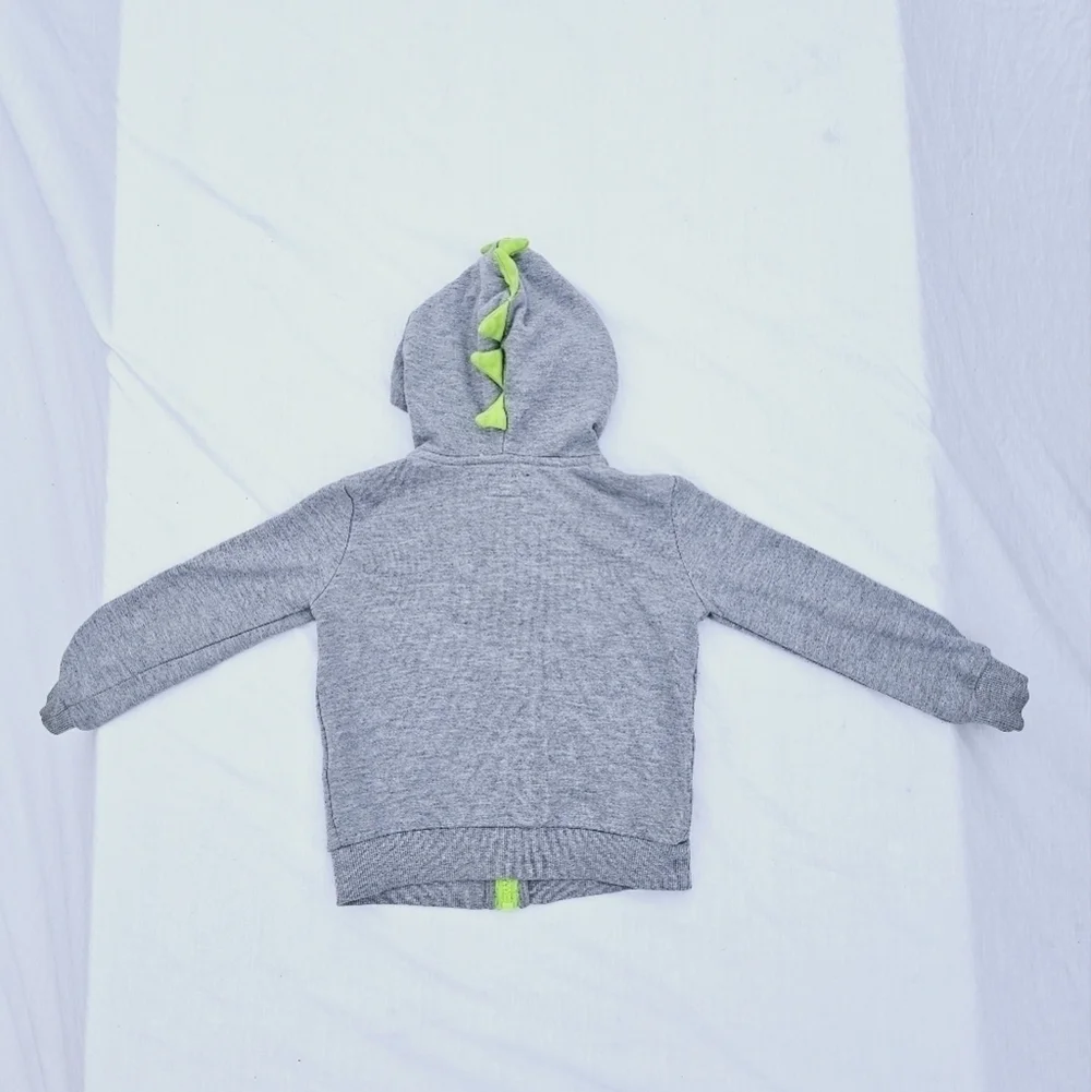 Converse All star Chuck Taylor Dino spiked hoodie. Size 2T gray and green